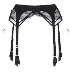 Agent Provocateur Black lace suspender Tanya